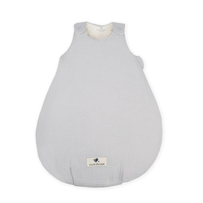 Julius Zöllner grey muslin sleeping bag, size 62 to 68