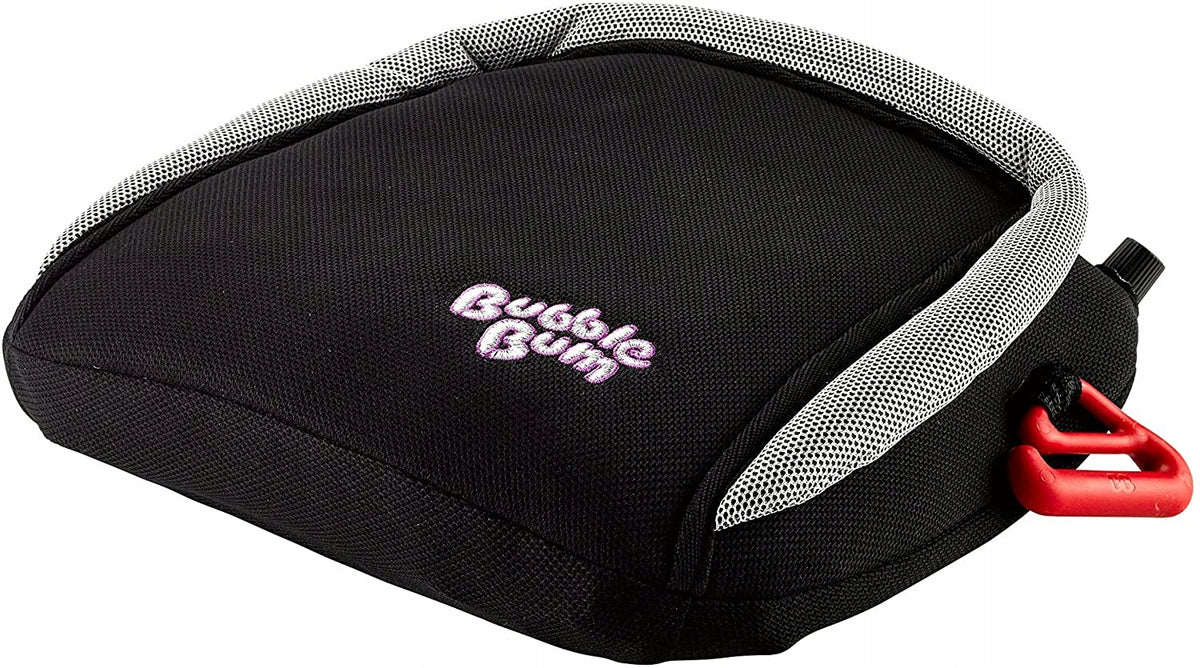 BubbleBum DMUCHANE SIEDZISKO DO AUTA 15-36 kg czarne, przenośne podwyższenie dla dzieci z pasem 3-punktowym