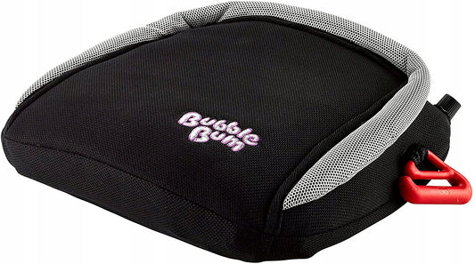 BubbleBum DMUCHANE SIEDZISKO DO AUTA 15-36 kg czarne, przenośne podwyższenie dla dzieci z pasem 3-punktowym