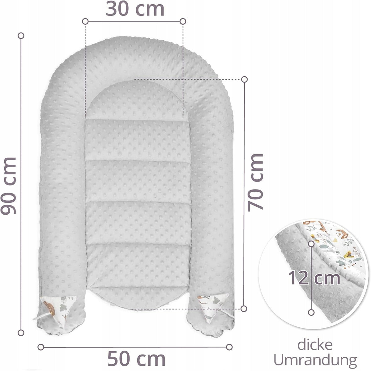 TOTSY BABY Babykokon, Babynest 90 x 50