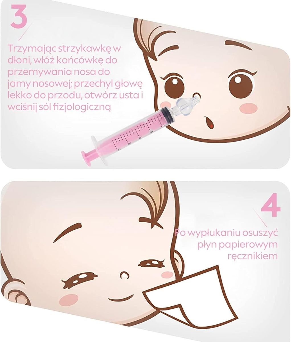 irrigador y jeringas para la nariz 2 unidades 10 ml para bebés
