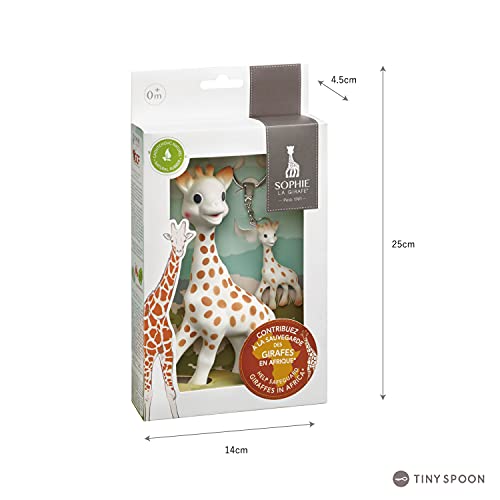 GIRAFFA SOPHIE set di massaggiagengive con portachiavi
