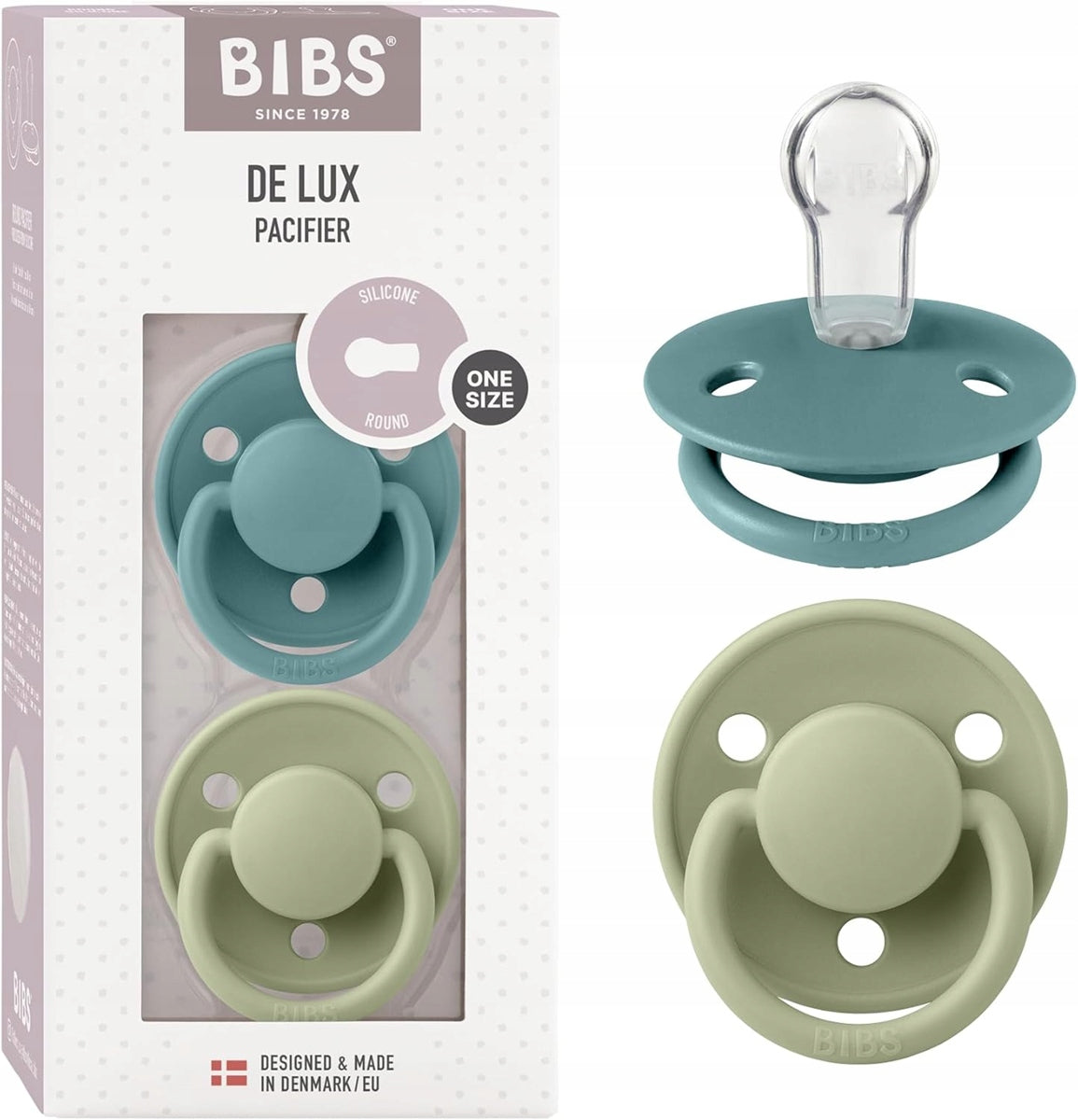 BIBS DE LUX Schnuller 2er-Pack 0–3 Jahre SILIKON