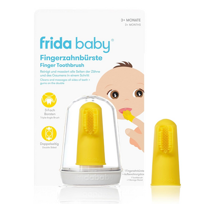FRIDA BABY periuță de dinți din silicon pentru deget + cutie etui