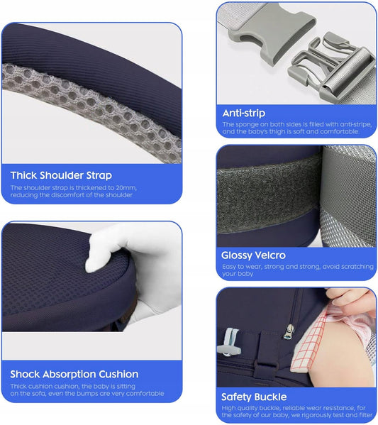 MARSUPIO ergonomico con cintura ventrale 3 in 1