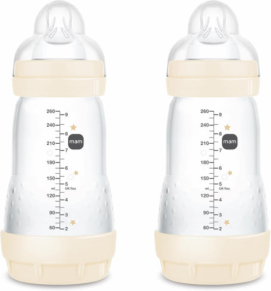 MAM Easy Start butelka antykolkowa 260ml 2m+ x2, zestaw 2 butelek antykolkowych dla niemowląt