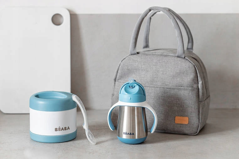 BEABA bolsa térmica aislante + termo, botella y cuchara