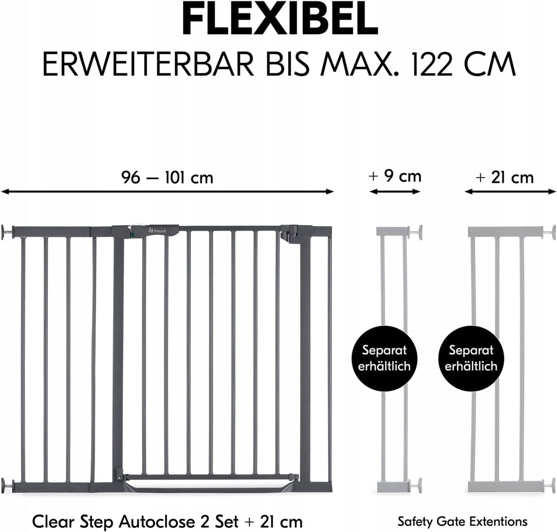 HAUCK Clear Step cancello per scale montaggio senza fori 96-101