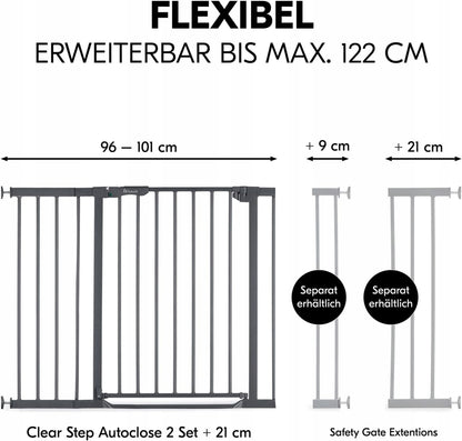 HAUCK Clear Step cancello per scale montaggio senza fori 96-101