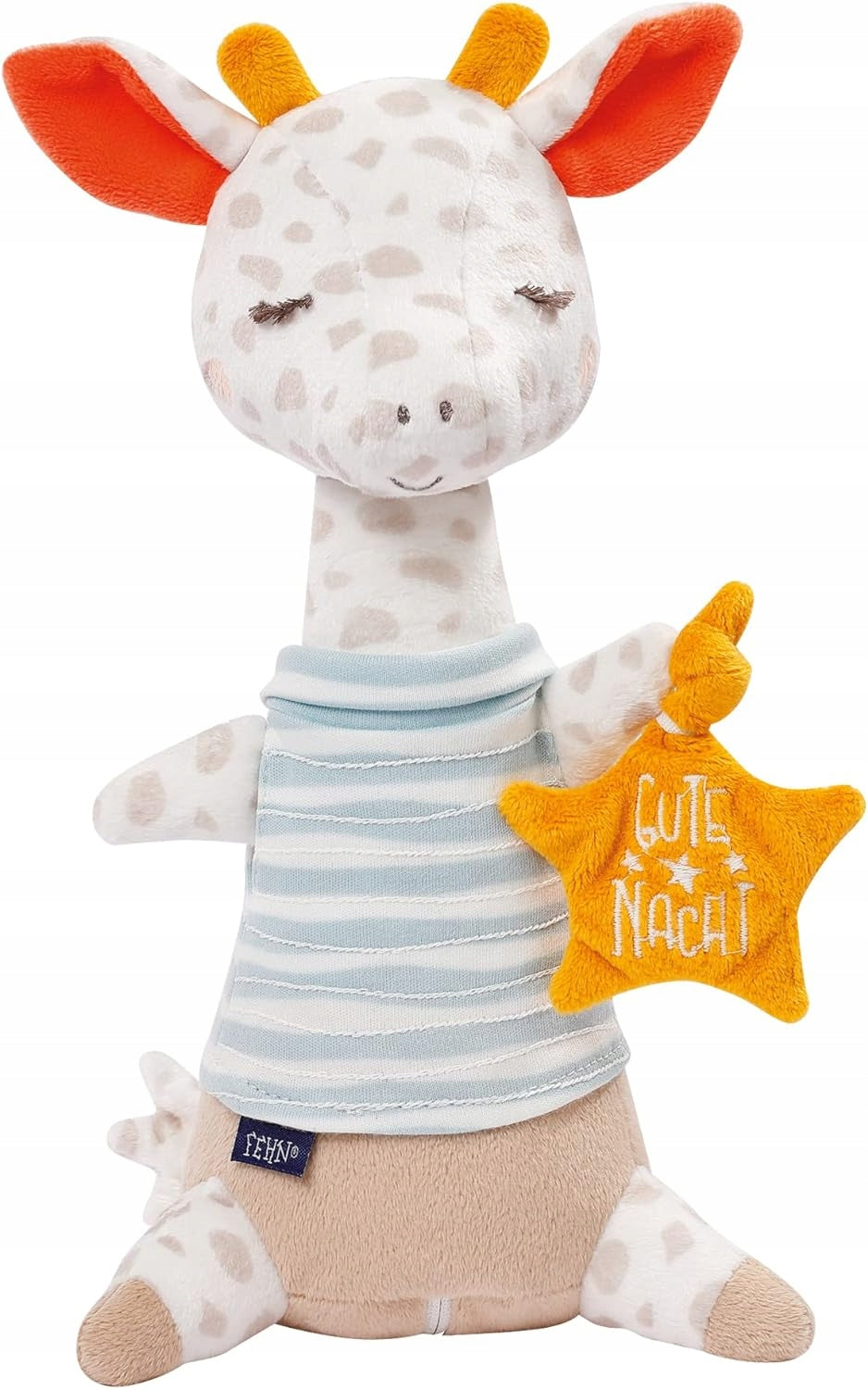 FEHN noční lampička plyšová žirafa 27cm GUTE NACHT