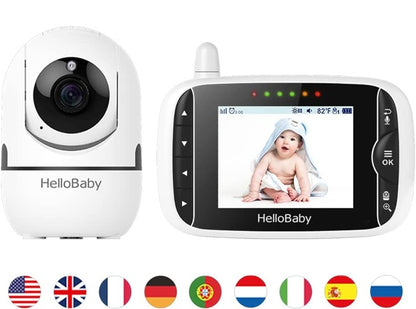 HELLO BABY HB65 afstandsbediende elektronische babyfoon 3,2" TFT LCD