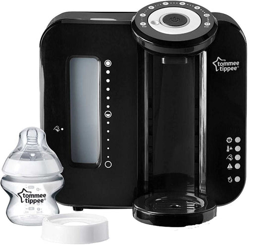 TOMMEE TIPPEE Perfect Prep EKSPRES DO MLEKA 2 min. czarny podgrzewacz do mleka z butelką i nakrętką