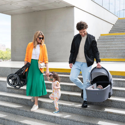 KINDERKRAFT gondola do wózka NEA UPF50+ kompaktowa – ASH PINK – zdjęcie 7