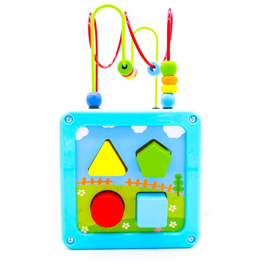 LOTTI & WILL Play Cube drewniana kostka wielofunkcyjna do zabawy 18 m+