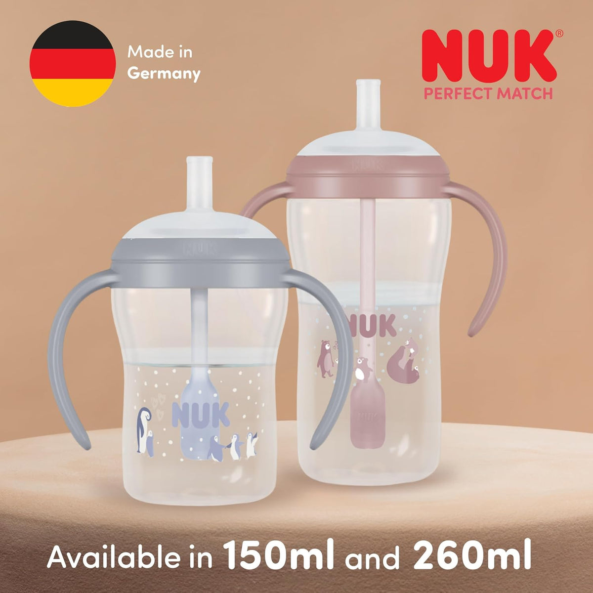NUK Perfect Match ποτηράκι με καλαμάκι 260 ml 8m+ – φωτογραφία προϊόντος 6