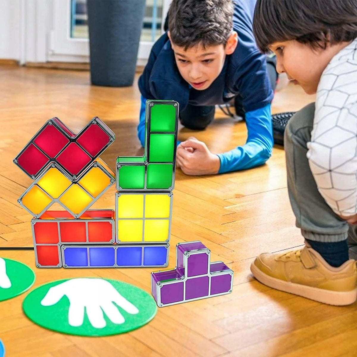 JUSTUP The Magic Block lámpara nocturna LED 7 elementos 7 colores TETRIS