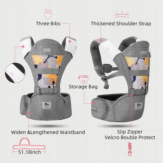 BELLABABY nosidełko ergonomiczne z pasem biodrowym 3w1 0-36msc