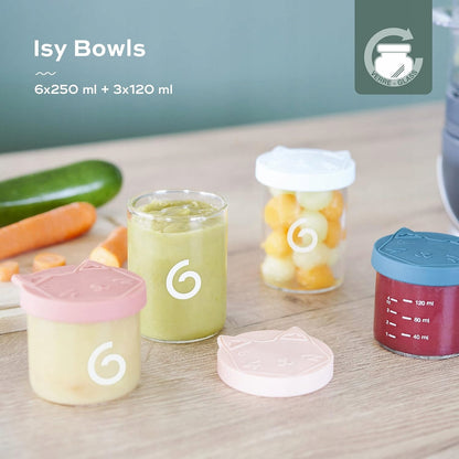 BABYMOOV ISY BOWLS pojemniki SZKLANE 6x250 3x120 – zdjęcie produktu 2