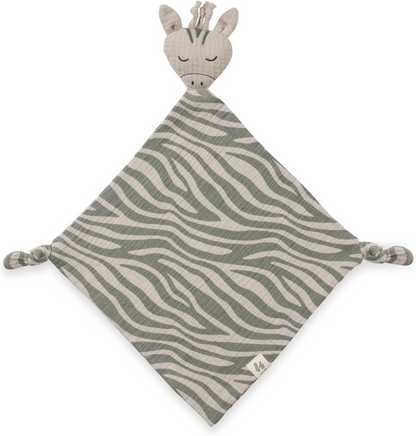 HAUCK Cuddle N Play comforter in mussola coccolone 25 x 25 cm ZEBRA SAGE