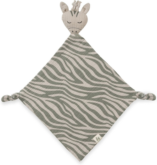 HAUCK Cuddle N Play comforter in mussola coccolone 25 x 25 cm ZEBRA SAGE