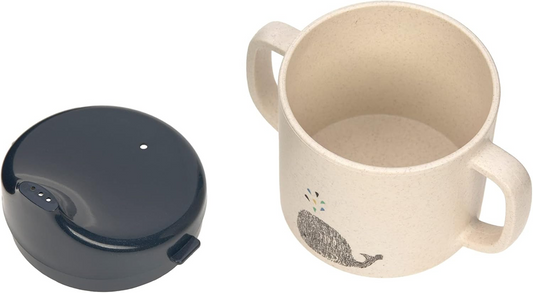 LASSIG Sippy Cup Little Water Whale tazza con beccuccio 150 ml 6 m+