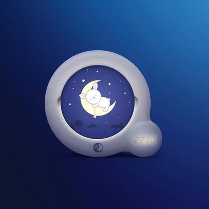 PABOBO Kid Sleep Essential 3-in-1 wake-up training clock, clock, night light (moon or sun projection)