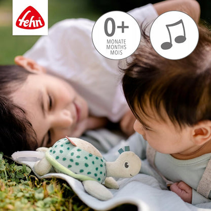 FEHN turtle cuddly toy with music box
