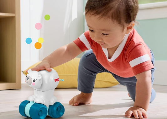 FISHER-PRICE orsetto polare sensoriale semovente per imparare a gattonare 9 m+