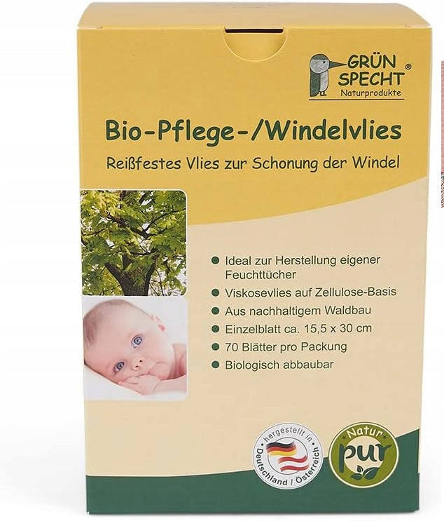 GRUNSPECHT Bio bibułki do pieluszek x70 biodegradowalne – zdjęcie produktu 2