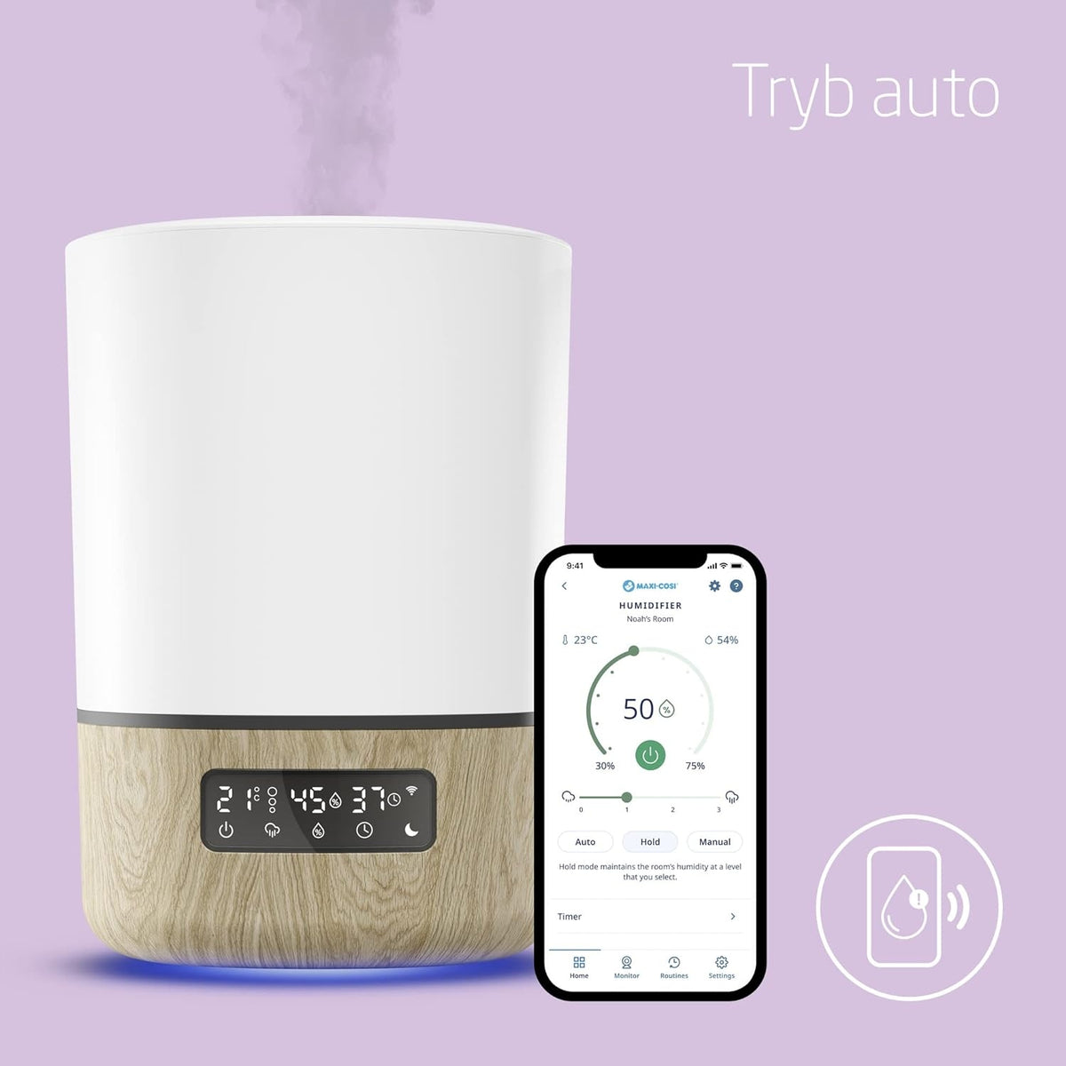 MAXI-COSI Breathe zdalny nawilżacz powietrza 24 h aplikacja Connected Home – zdjęcie produktu 2