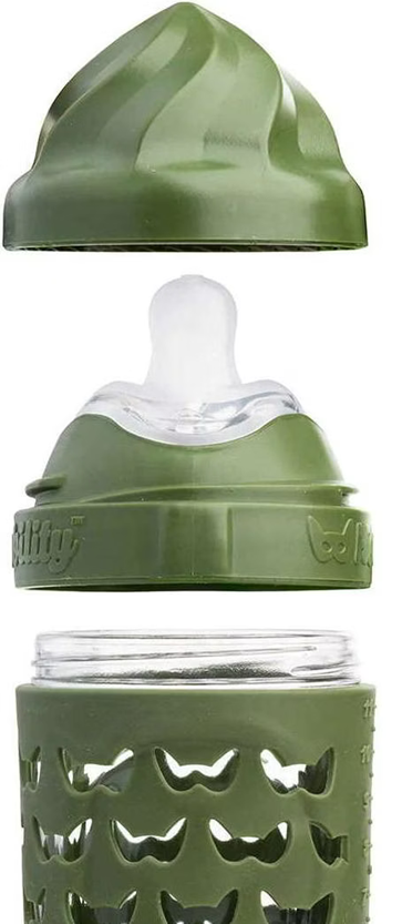 HEROBILITY Hero Eco biberón de vidrio con funda 220 ml 6 m+ tetina M