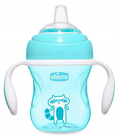 CHICCO Transition Cup hrnek nekapající s náustkem a držadly 200 ml 4 m+