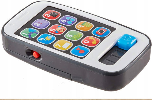 FISHER-PRICE smartfon interaktywny J.NIEMIECKI z kolorowymi przyciskami i suwakami, zabawka edukacyjna dla dzieci