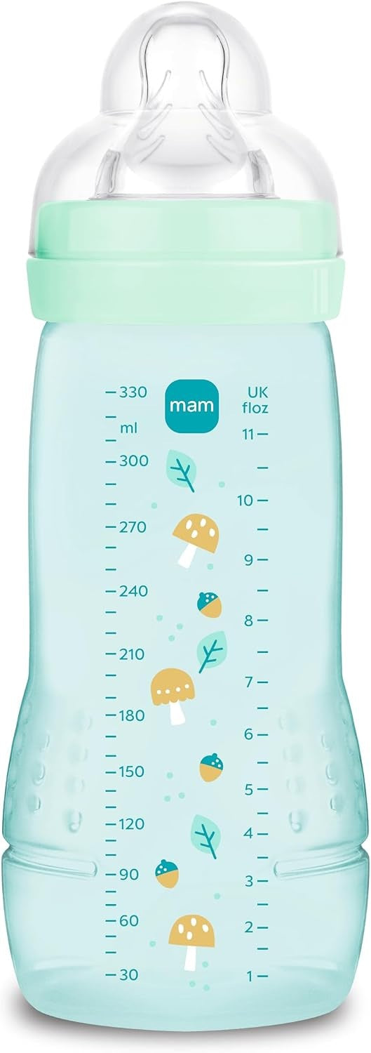 MAM Easy Active biberon 330 ml 6 m+ tettarella 4 flusso molto rapido FUNGHI