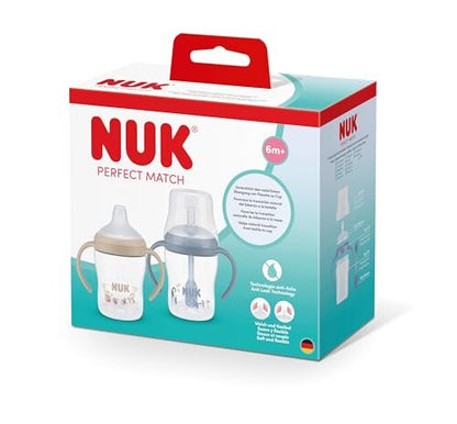 NUK Perfect Match hrnečky s brčkem 2×150 ml 6+