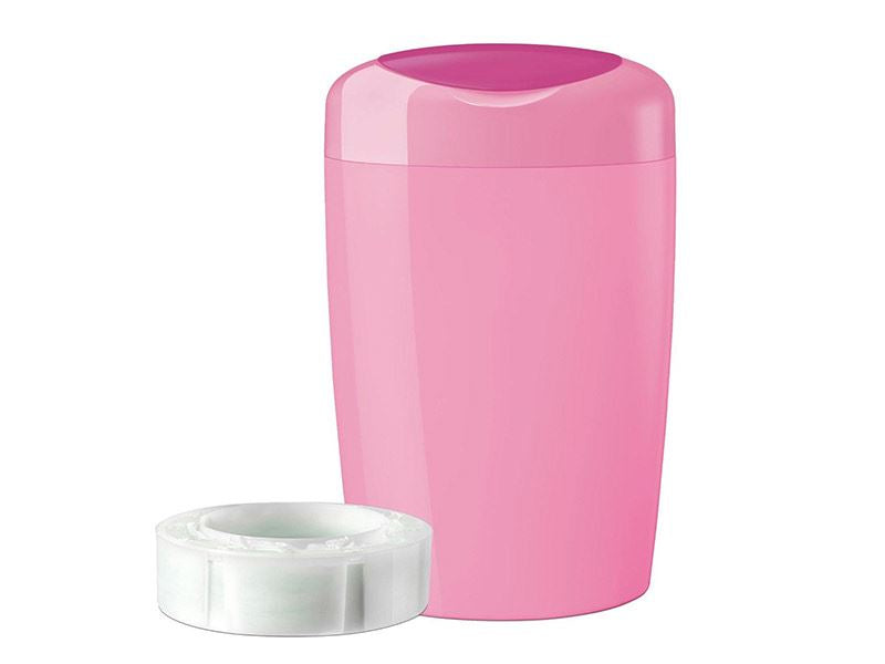 TOMMEE TIPPEE simplee sangenic kosz na zużyte pieluchy + wkład, różowy kosz i wkład