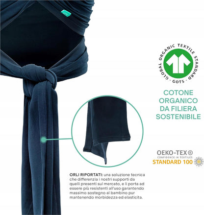 KOALA BABYCARE elastická šatka na nosenie max 15 kg