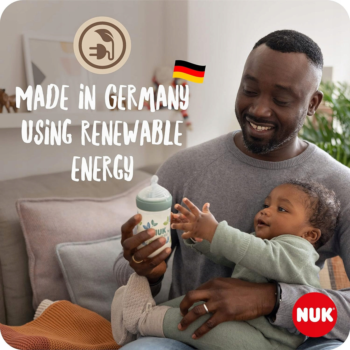 NUK for Nature zestaw 2 x butelka + smoczek kontrola temperatury, Made in Germany, bez BPA