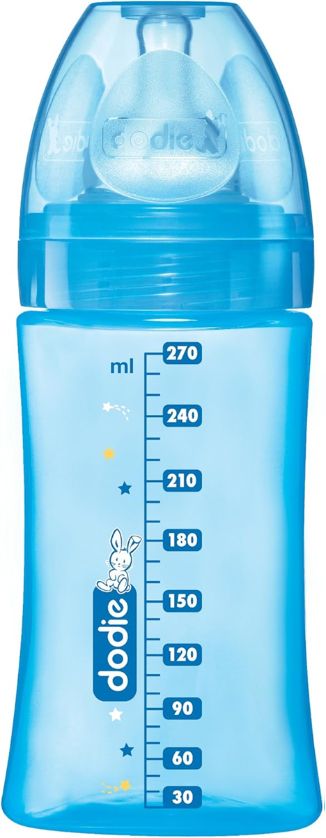 DODIE fles 270 ml speen 2 middelmatige doorstroming 0-6 m KONIJN