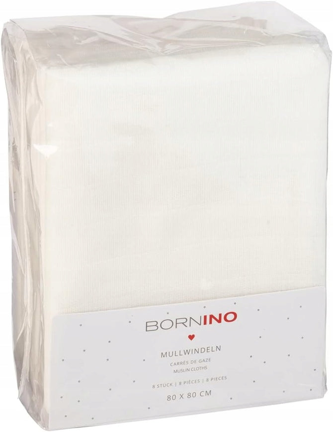BORNINO muselina pañales 80x80 cm x8 unidades