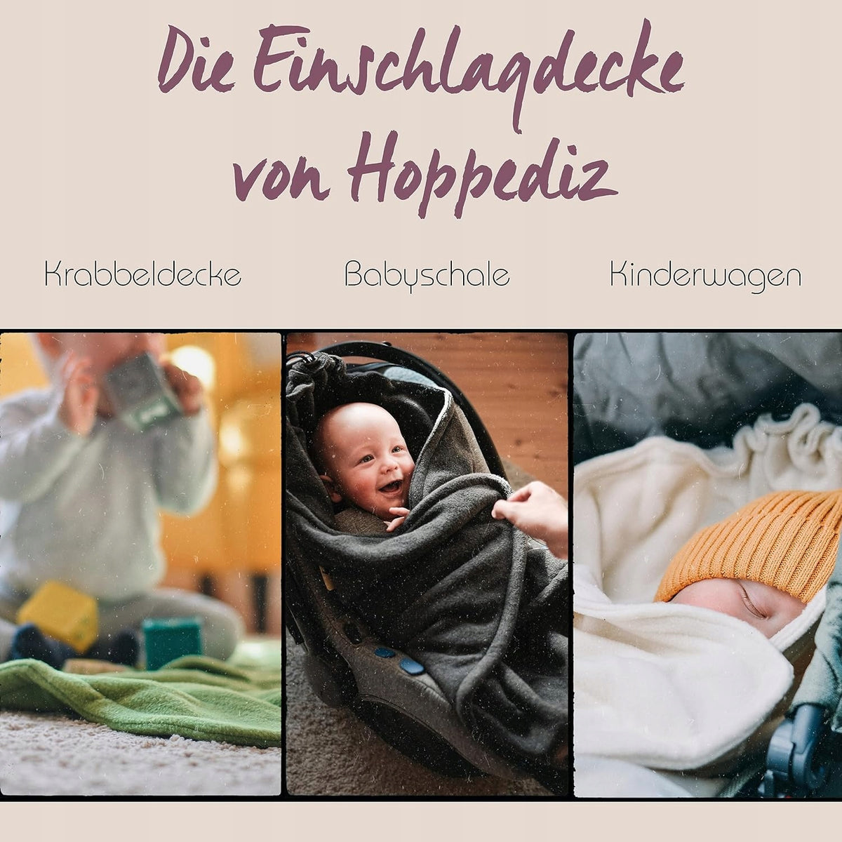 HOPPEDIZ otulacz kocyk do fotelika 3 i 5 punktowe pasy POLAROWY – zdjęcie produktu 3