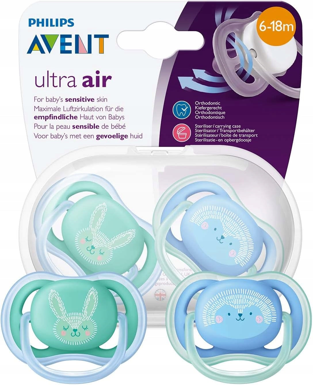PHILIPS AVENT Chupetes Ultra Air x 2 6-18m