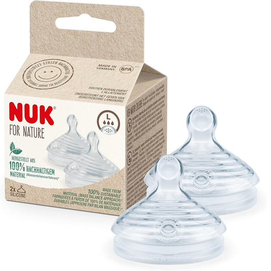 NUK for Nature smoczek do butelki x2 L 18-36msc