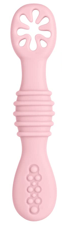 Lingură din silicon VICLOON Sticky Spoon 2,5 x 10 cm 4 m+ roz
