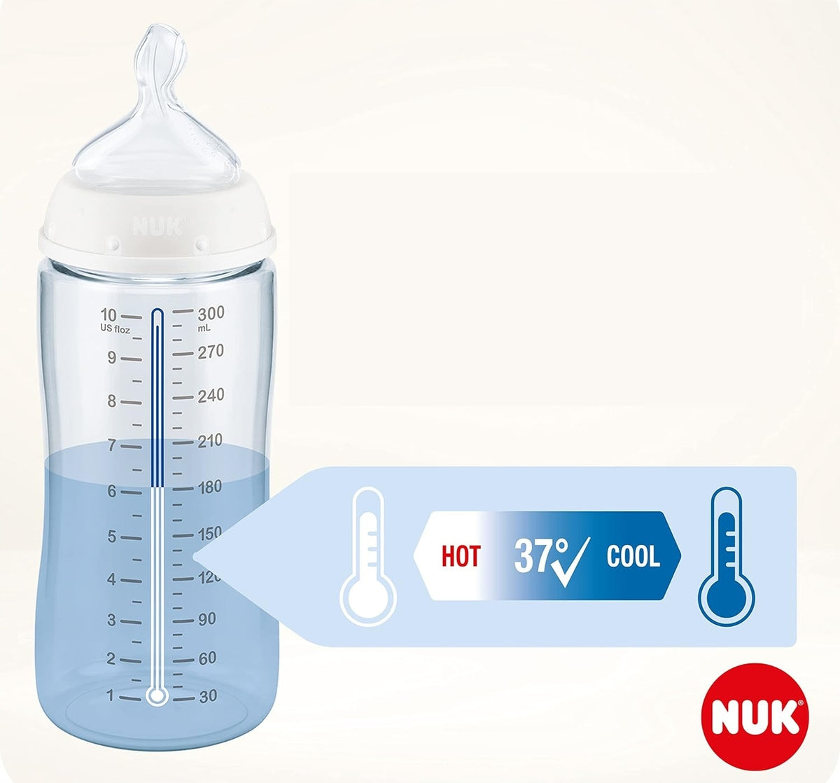 NUK First Choice+ 6-18 luni BIBERON 300 ml indicator de temperatură