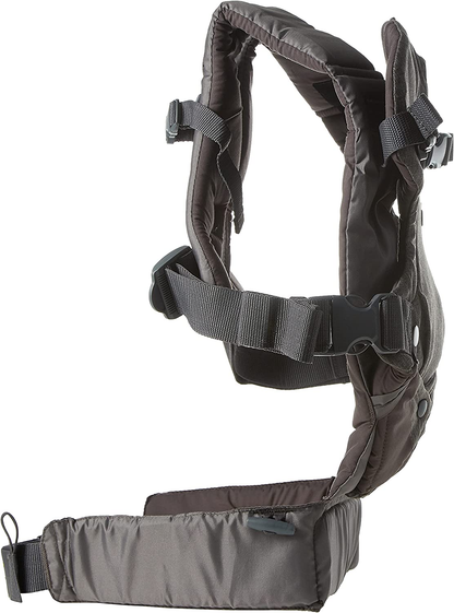 INFANTINO Flip 4w1 nosidełko ergonomiczne 3-14,5kg, szare, miękkie nosidło z regulacją i szerokim pasem biodrowym