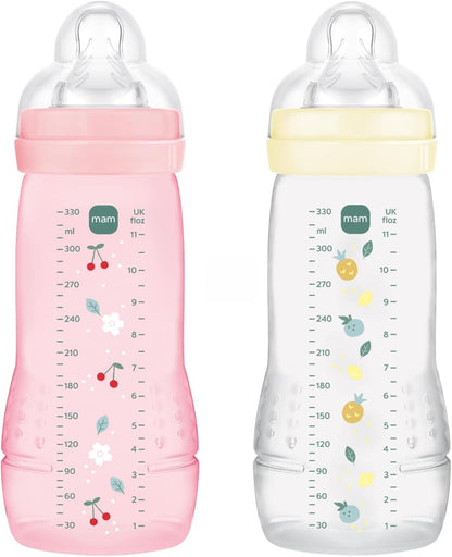 MAM Easy Active zestaw butelek 2x 330 ml 6 m+ smoczek 4 bardzo szybki – powystawowy – zdjęcie 1