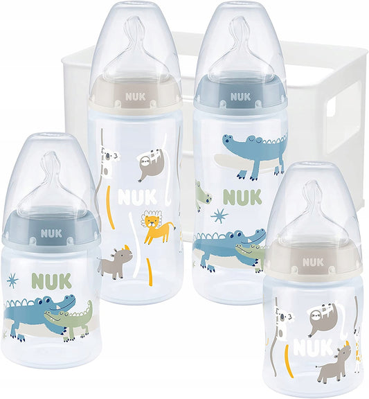 NUK First Choice+ σετ εκκίνησης 4 μπιμπερό + καλάθι οργάνωσης 0-6 μηνών