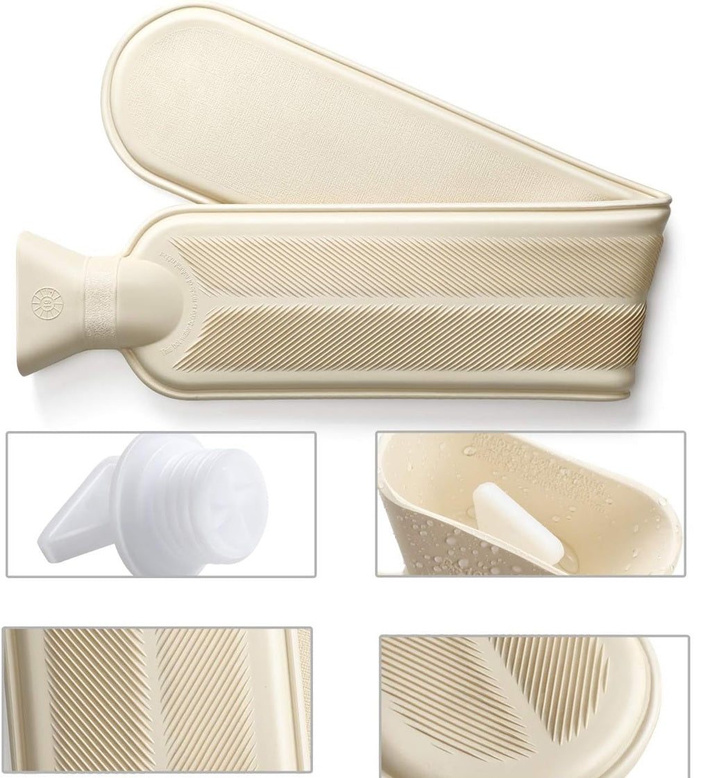 HOMEALEXA termofor cu apă din cauciuc 2 litri + husă moale 72 cm