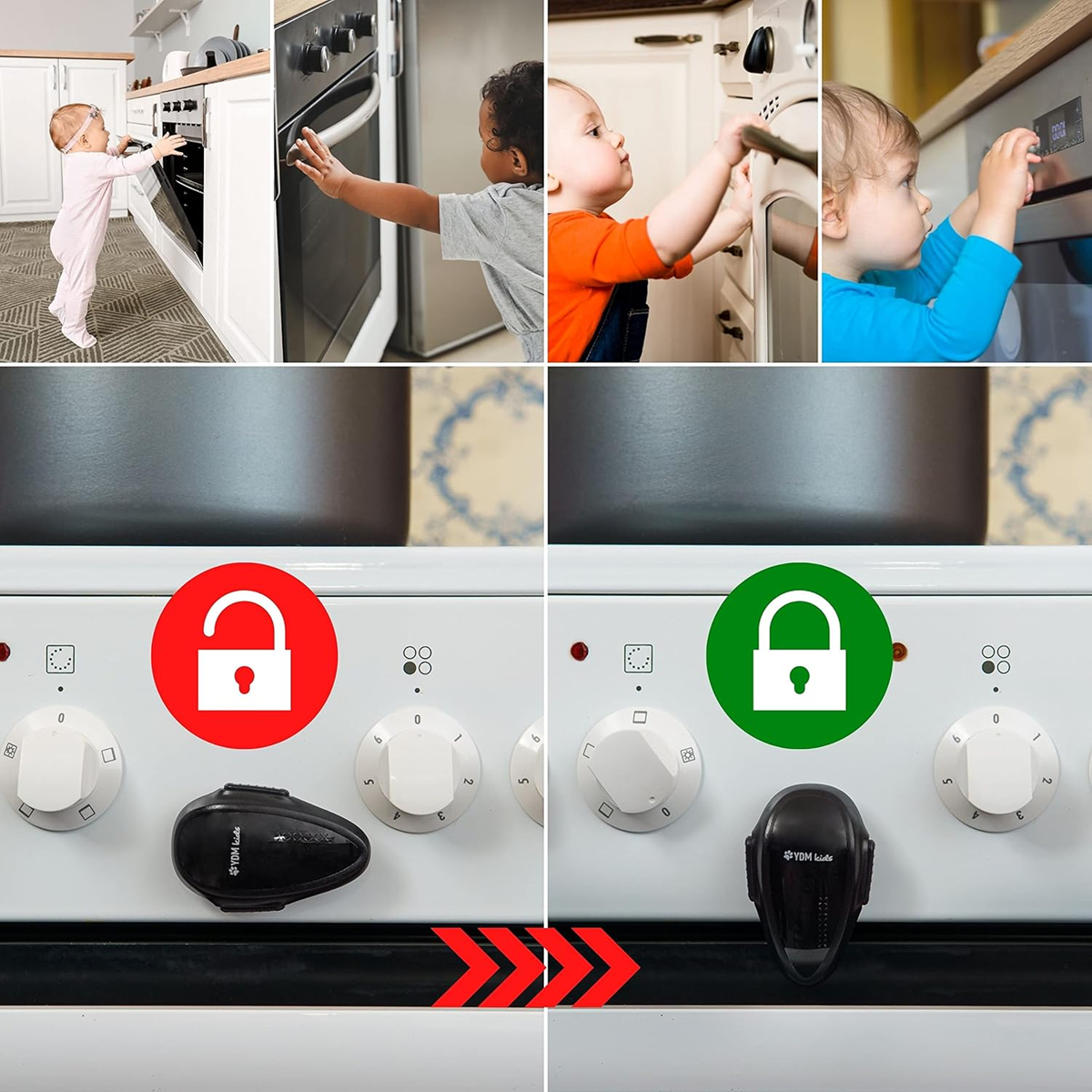 YDM Kids blokada bezpieczeństwa do drzwi piekarnika 1 sztuka – zdjęcie produktu 5